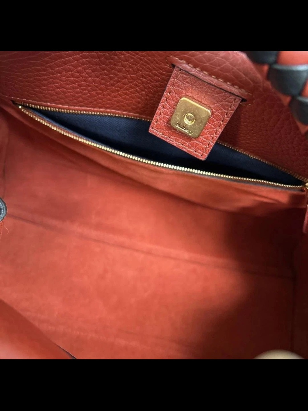 Mulberry Red-Burgundy Pebbled Leather Top-Handle Satchel - Picture 6 of 12